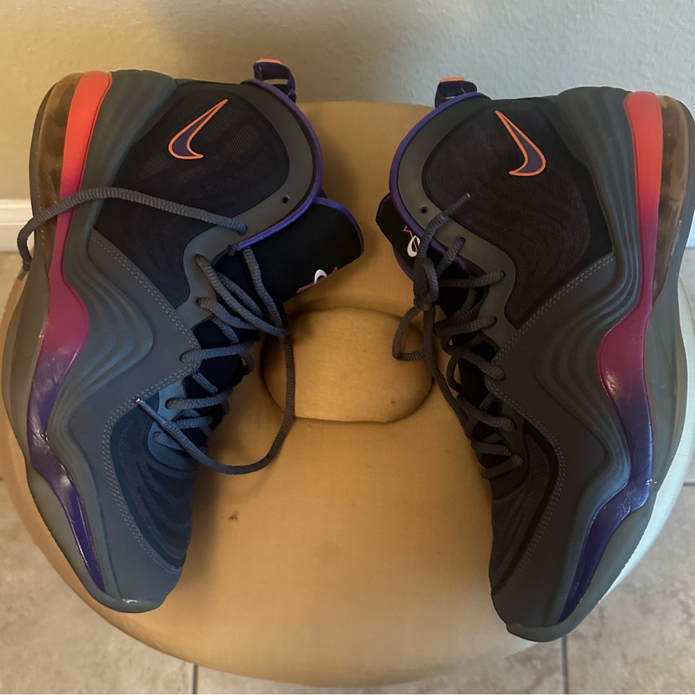 Nike Air Penny V size 12 Gray and Purple High-Top Sneakers - Picture 4 of 7